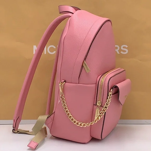 MICHAEL KORSMaisie Medium Pebbled Leather 2-in-1 Backpack Carnation NWT